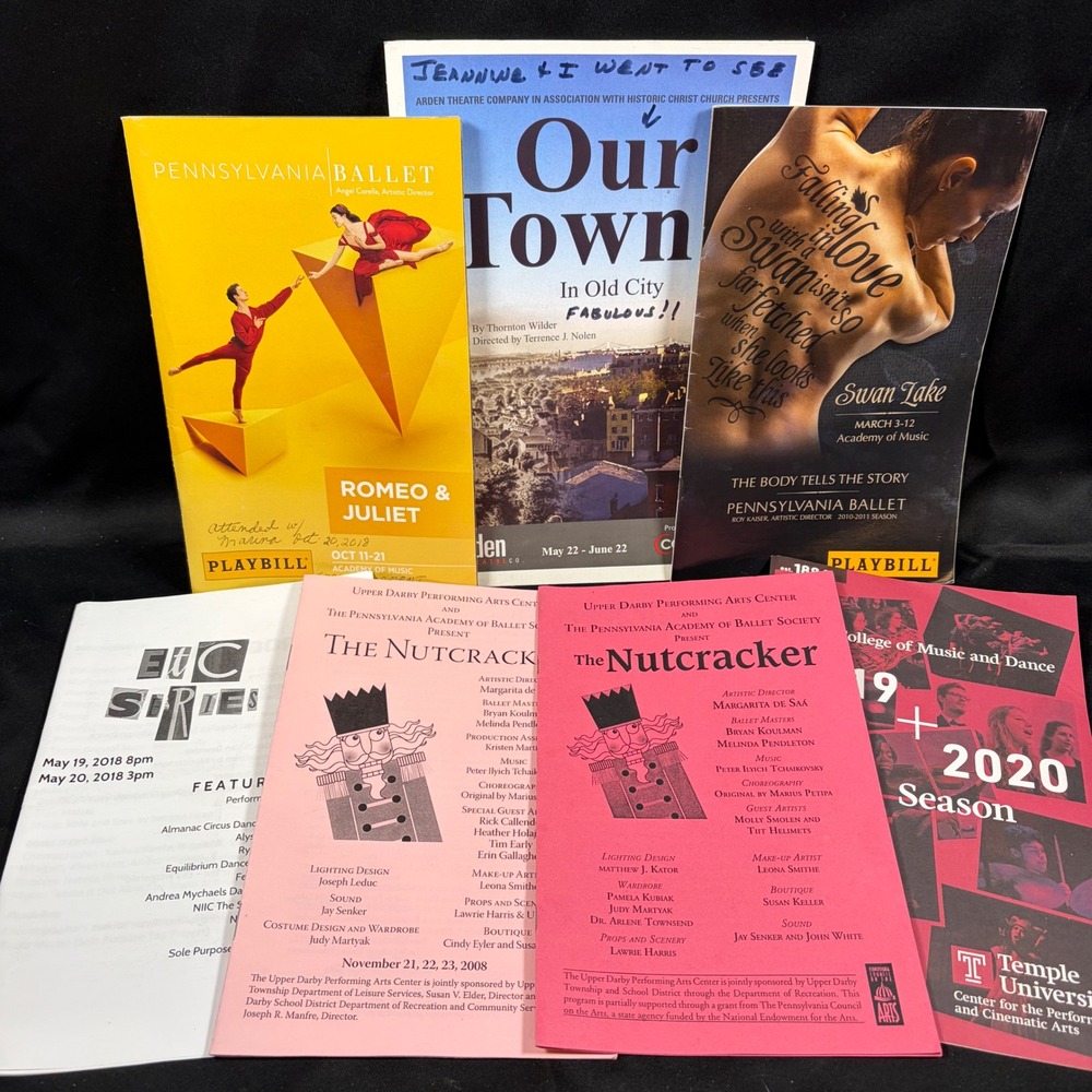 Vintage Philadelphia Theater & Ballet Program Lot Playbill Nutcracker 2002-2020